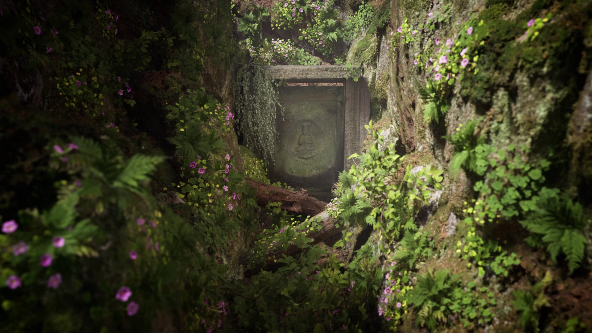Stone-carved Buddha